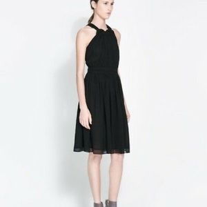 Zara black sheer midi dress